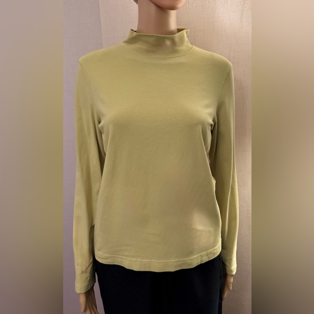 Talbots petites mock turtle neck. Green, Sz. S